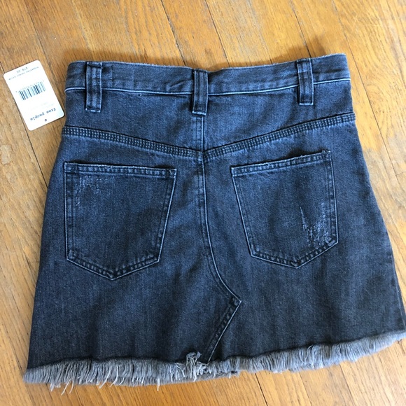 Free People Sidecar Denim Mini Skirt - Picture 3 of 6